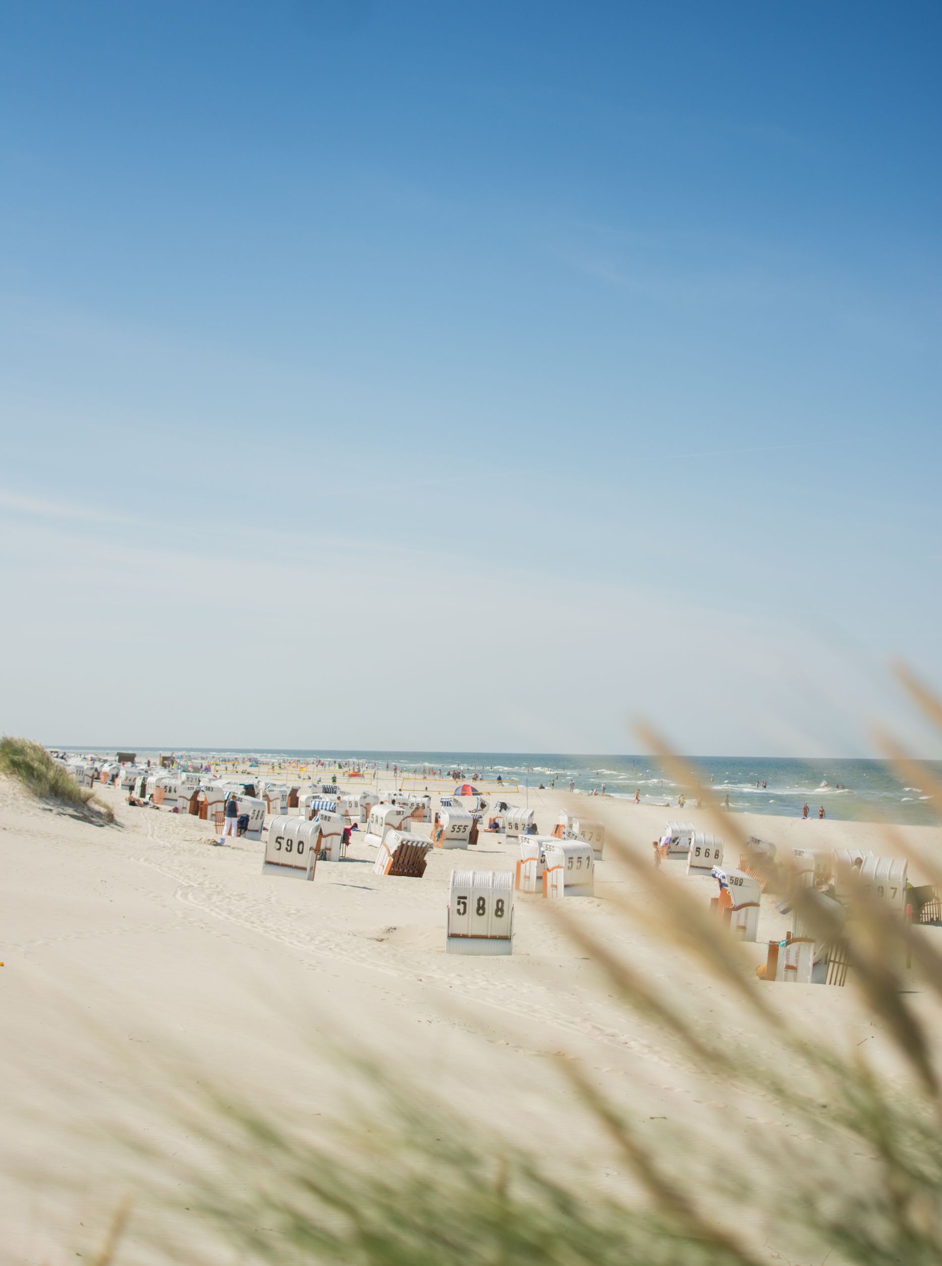 Strandkörbe am Hundestrand auf Spiekeroog